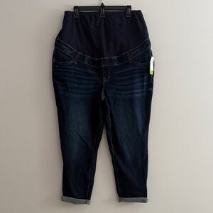 Maurices Dark Blue Ankle Maternity Jeans